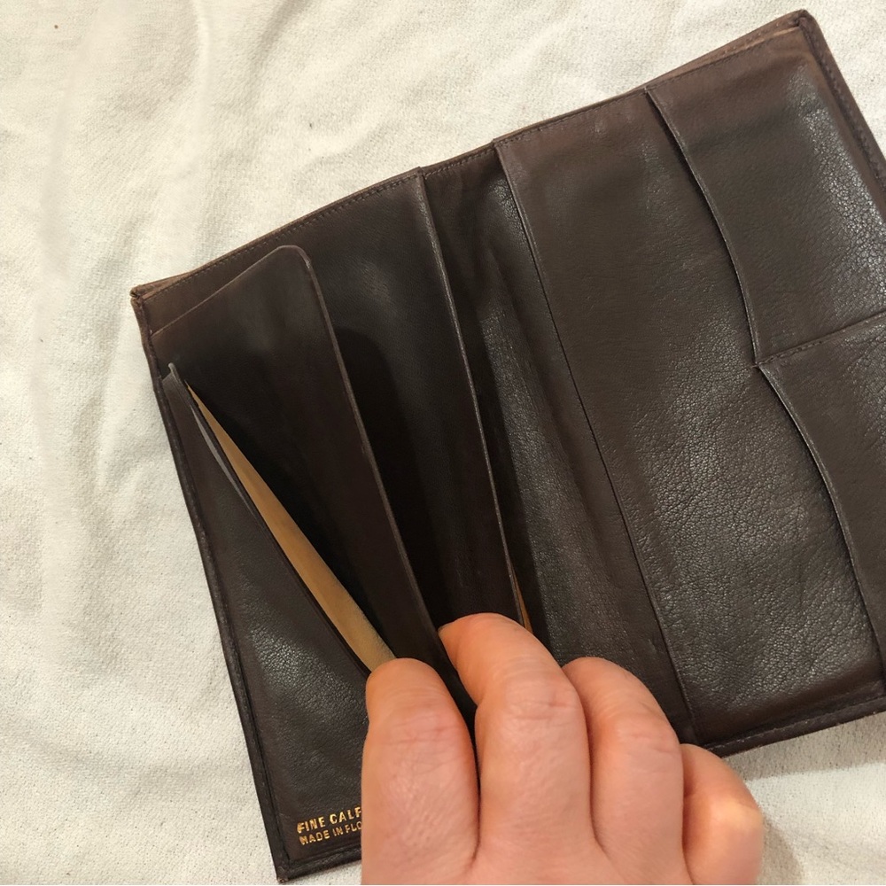 Fine Calfskin Boho dark brown wallet - Picture 9 of 13